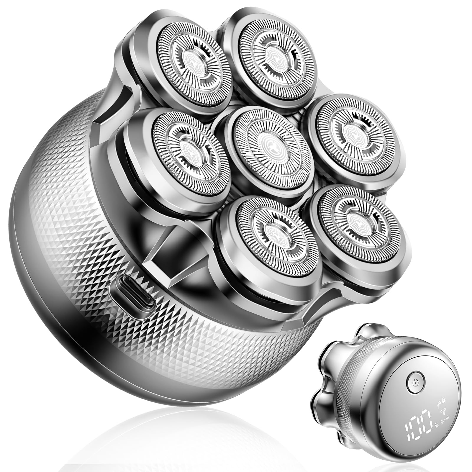 Singphere Rasoio Testa Calva Uomo 7D - Rasatura Professionale 0mm IPX7