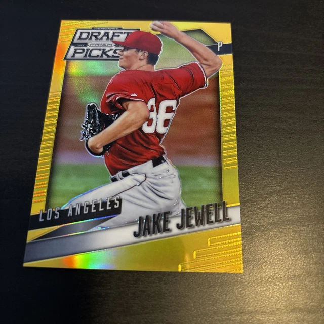 2014 Prizm GOLD SSP/10 Jake Jewell RC #54 Angels Baseballkarte (f3)