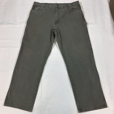 Dickies Mens 40x32 Pants Canvas Work Carpenter Cargo Utility Straight Leg Green