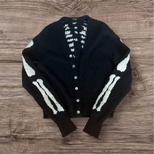 USED KAPITAL BONE SHORT CARDIGAN BLACK SIZE 3 GOOD