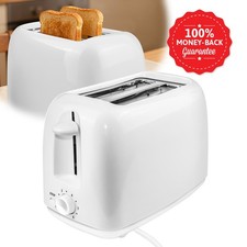 White Toaster - 2 Slice - Variable Browning - Defrost - Reheat - Extra Wide Slot