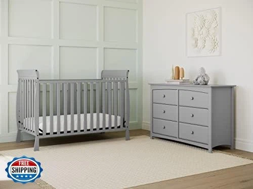 Cuna Convertible Storkcraft Maxwell (Gris Guijarro) - Certificado Dorado GREENGUARD Foto 2 de 4