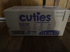 Case of Cuties Premium Diapers Size 5 27lbs  108 diapers/case