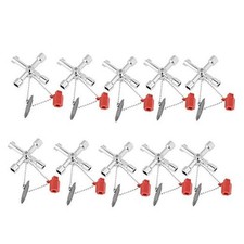 10pcs Universal Intersect Key Multifunctional 4 Way Intersect Key Wrenches
