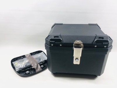 45L Heckbox Topcase Rückenlehne Eckig Touring Reise Aufbewahrungsbox in Schwarz