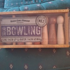 Mini Wooden Bowling Set By Wooden Games Works...