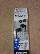 PANASONIC RPHJE125 ERGOFIT STEREO IN-EAR HEADPHONES IN BLACK - RPHJE125K