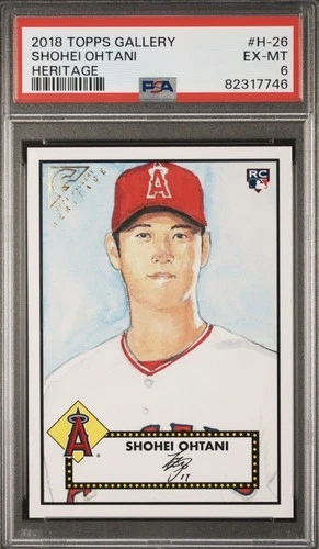 Shohei Ohtani 2018 Topps Gallery Heritage Rookie Card PSA 6