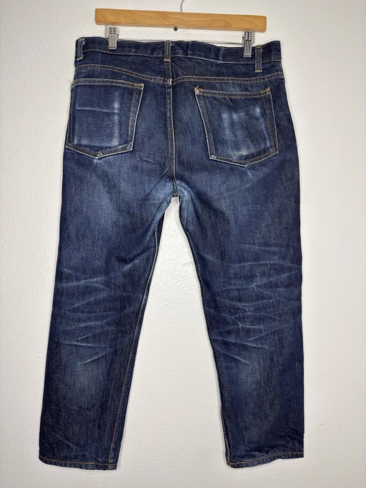 Pantalones de mezclilla azul relajado originales American Apparel para hombre 34x23,5 Foto 2 de 4