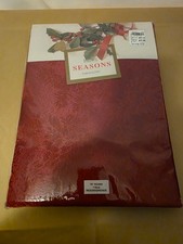 NEW Bardwil Seasons Tablecloth 70" Round Tablecloth - RED