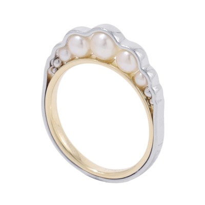 TASAKI Liquid Sculpture Pearl Ring Size Approximately No. 10 K18YG 