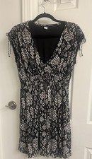 Old Navy Women's Dress Size Medium Black And White Print