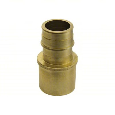 Uponor Lf4511010 Strt, Brass; Copper, Barbed 1'', Cup 1''