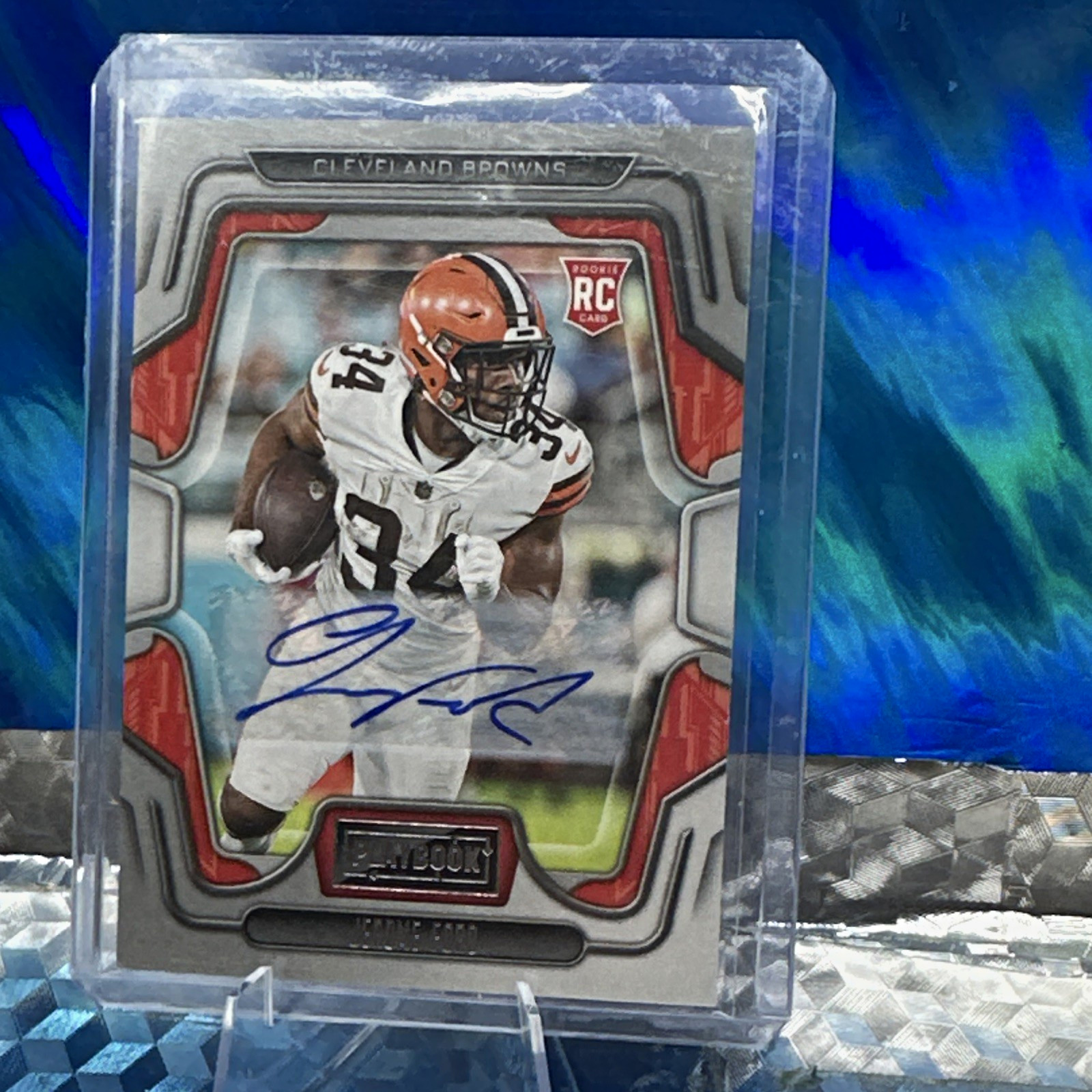 Panini 2022 Playbook Rookies Signatures Jerome Ford RC Auto #152 Browns
