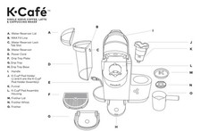 Keurig K-Cafe K83 K84 OEM Replacement Parts Internal and External, Black or Gray