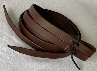High QUALITY 1'' WIDE Heavy Duty Supple 8' Long HARNESS Leather SPLIT REINS~CLEAN