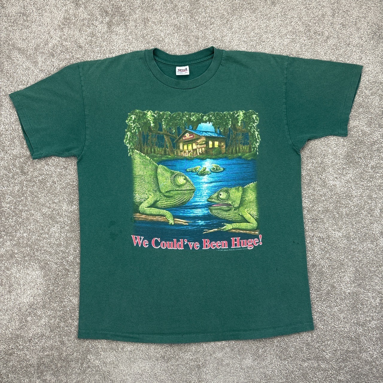 Vintage 1997 Budweiser Lizards We Could've Been Huge T Shirt XL