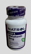 Natrol Melatonin 3mg Sleep Aid Tablets 60 Count Drug Free Dietary Supplement