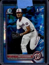 2022 Bowman Draft Sapphire Trey Lipscomb Chrome 1st Prospect #BDC-197 Nationals