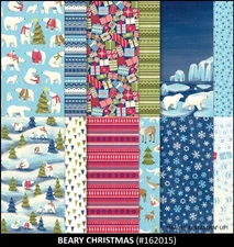 Stampin Up * BEARY CHRISTMAS * 24 Sheets of 6x6 DSP, OUTDOOR SCENES, POLAR BEARS