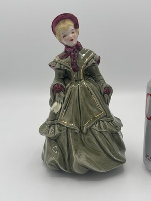 Vintage Florence Ceramics Victorian Lady Figurine Melanie Green Dress |  eBay