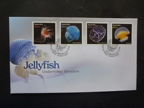AUSTRALIA 2023 Marine Life- Jellyfish Set 4 Stamps First Day Cover