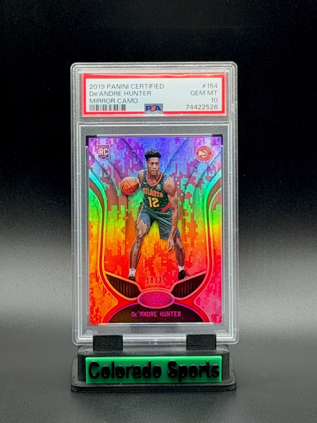 DE'ANDRE HUNTER 2019-20 Panini Certified Mirror Camo RC 10/25 PSA 10 (pop 1)