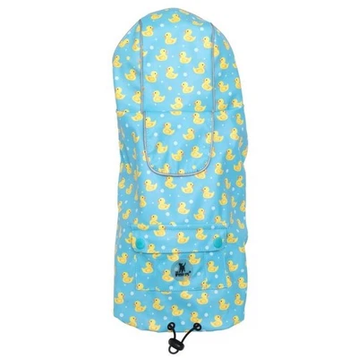 THE WORTHY DOG Rubber Duck London Dog Pet Raincoat Blue, Size Medium - Image 1 of 3