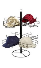 SSWBasics 2-Tier Rotating Hat Display Stand - Countertop Hat Stands for Display