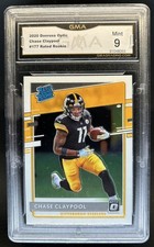 2020 Panini Donruss Optic Chase Claypool Rookie RC #177 Steelers GMA 9