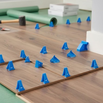 40 Pack Flooring Spacers 1/4'' & 1/2'' Gaps for Vinyl, Hardwood, Bamboo, LVT