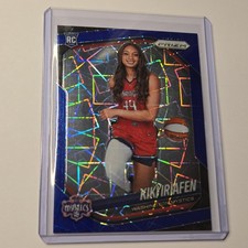 Panini Prizm WNBA 2025 #149 Kiki Iriafen Rookie Blue Velocity Washington Mystics