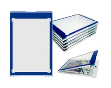 CF Magnetic Card Holder One Touch Case BLUE BORDER - 35PT-260PT Sizes