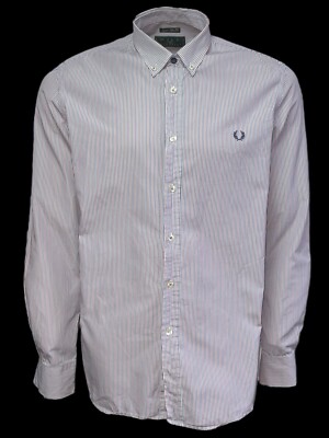 Fred Perry men's casual shirt super slim fit striped 1692 size L