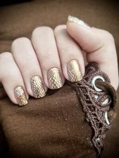 Color Nail Polish Strips, 16ct Holo Snakeskin Overlay.  Read Description Below