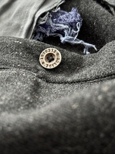 Antique 1930s French Workwear Lutteurs Faded Suspender Buckle Back Wool Trousers - Picture 9 of 14