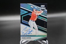 READ!!! EVAN CARTER 2020 Elite Extra Prime Numbers A AUTO #'d 85/190 Rangers HOT
