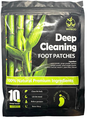 Deep Cleaning Foot Patches, 100% Natural Premium Ingredients, 10 pieces, Ex 5/26