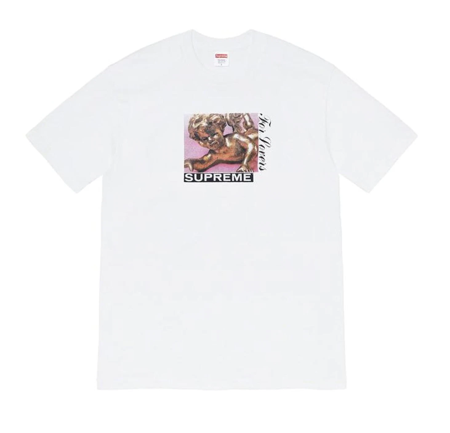 Tee shirt Supreme Lovers bébé ange blanc automne hiver 2020 FW20 taille L neuf