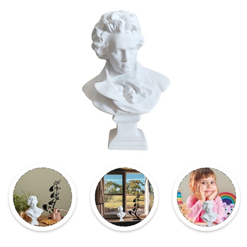 White Resin Bust Office Nordic Portrait Plaster Famous Sculpture eBay