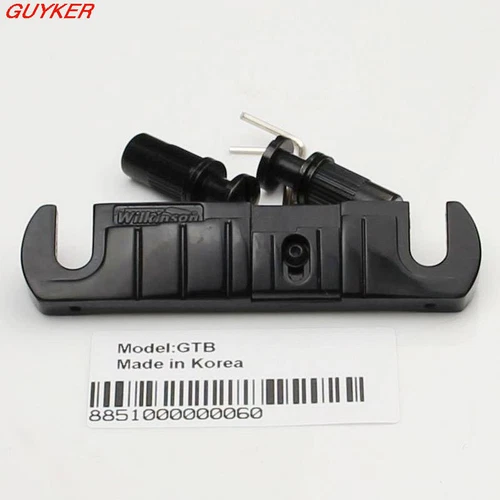 Black GTB Wraparound LP Guitar Bridge Tailpiece 