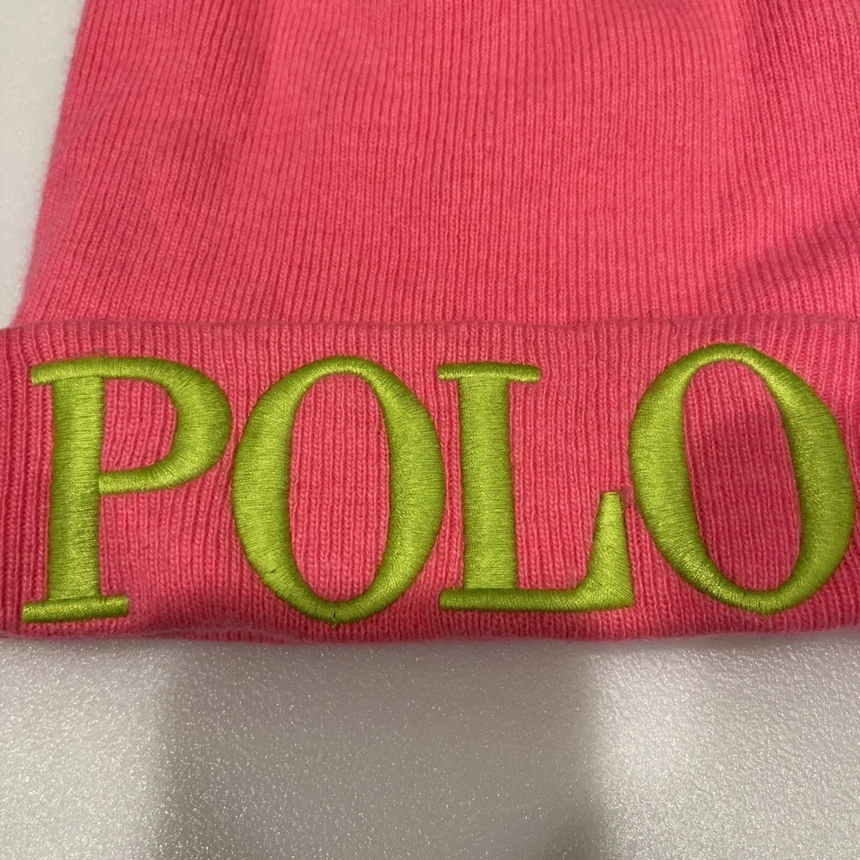 Ralph Lauren Polo Esquí Sombrero Calavera Gorra Gorro Puño Hombres OSFA Rosa RL RLP NUEVO CON ETIQUETAS Nuevo Foto 2 de 4