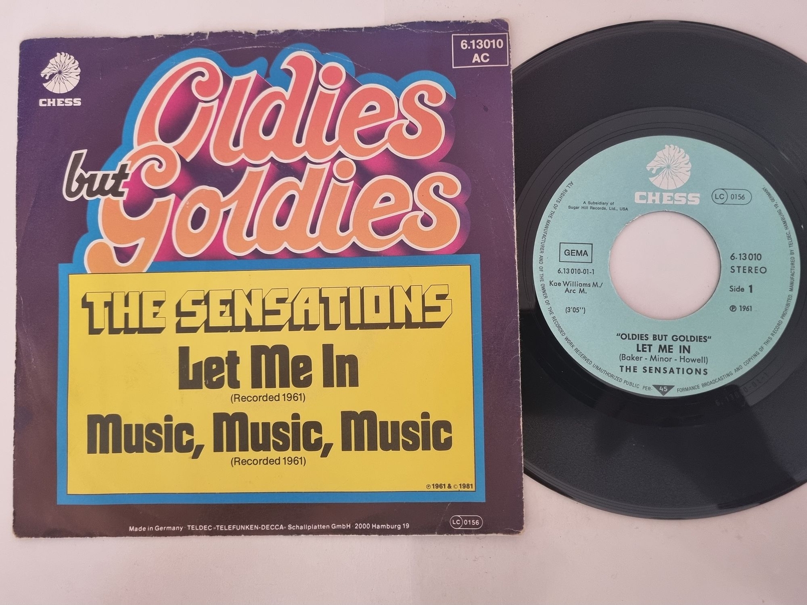 The Sensations - Let me in/ Music, Music, Music 7'' Vinyl Germany