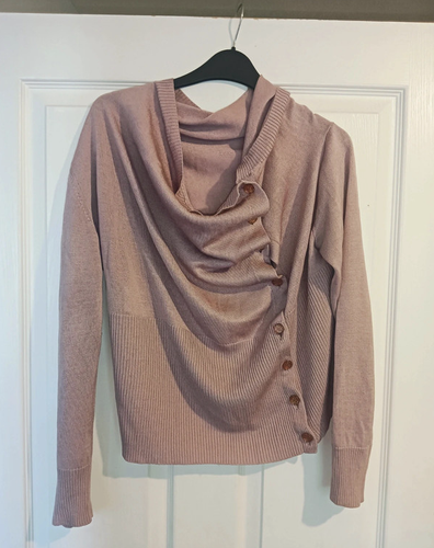 Vivienne Westwood Pink Cardigan Jumper Knitted Top Size Medium Wool