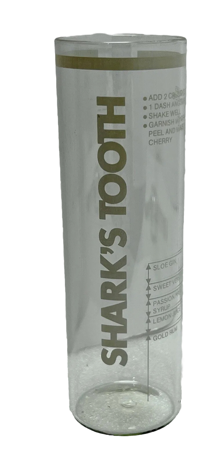 Shark Tooth Drinking Glass-Fun Piece For Your Bar-8 Ounce Capacity