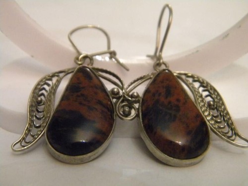 Boucles D'Oreilles Pendantes Vintage Russie 1980 - Alexandrite - Plaqué Argent Doré - Neuf Sans Emballage