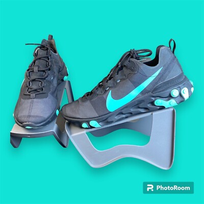 Nike Mens 11 Womens 12.5 React Element 55 BQ6166-004 Aurora Green Cool Grey -031