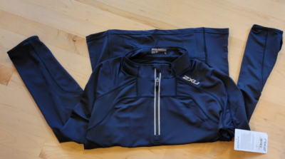 2XU Men's 3/4 Zip Long Sleeve Thru Run Top Size L New | eBay
