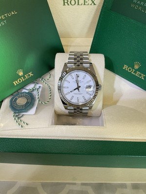 Rolex Datejust 126334 Silver Jubilee Bracelet with Silver Bezel