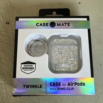 Case-Mate Apple AirPods Case with ring clip for Generations 1 & 2 - Twinkle